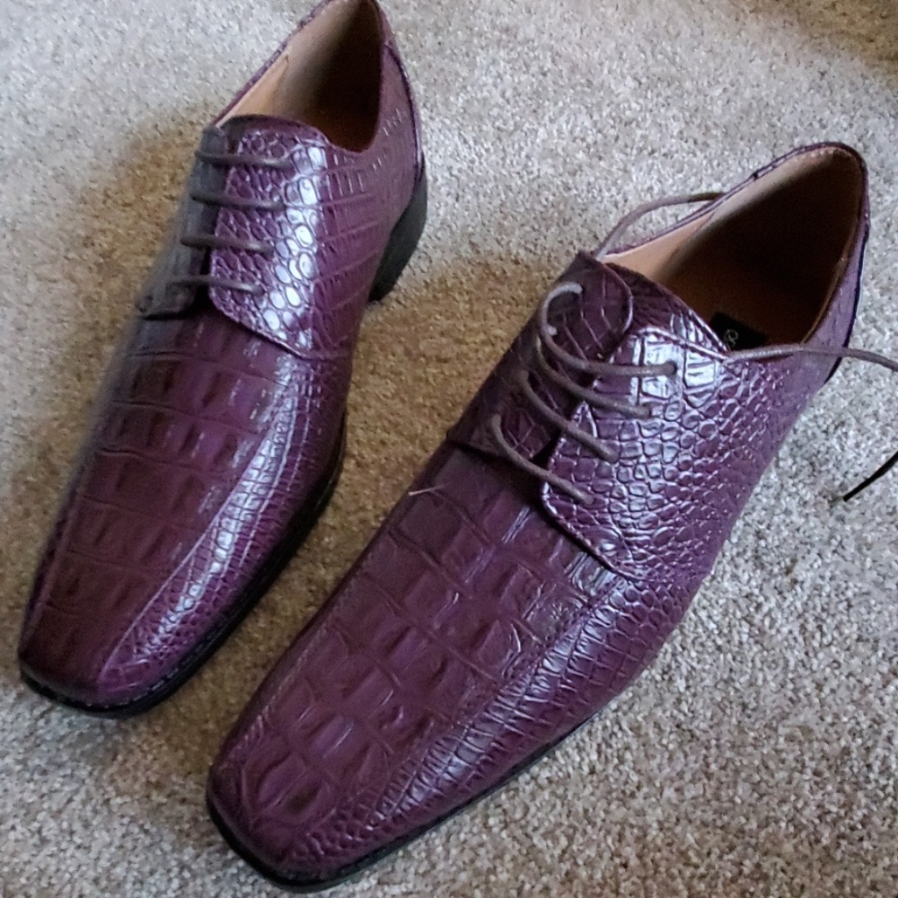 Purple dress oxfords